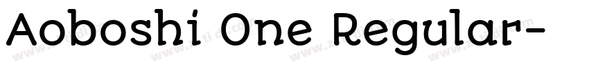 Aoboshi One Regular字体转换